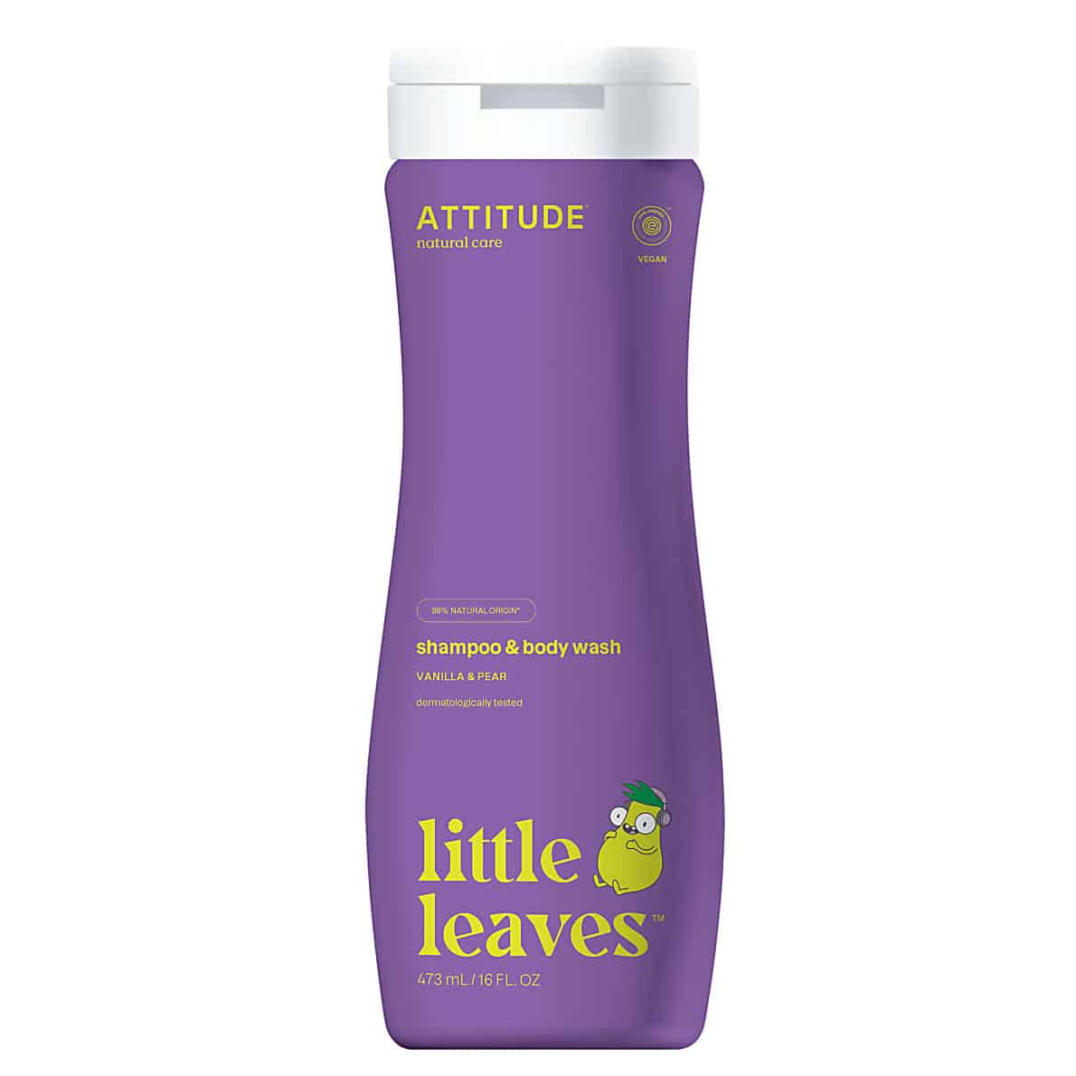 Attitude Little Leaves 2-in-1 shampoo en body wash vanille peer, ecologische en huidvriendelijke babyverzorging