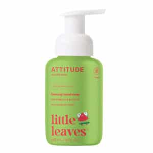Groene pompflacon met Attitude handzeep voor kinderen met watermeloen geur.