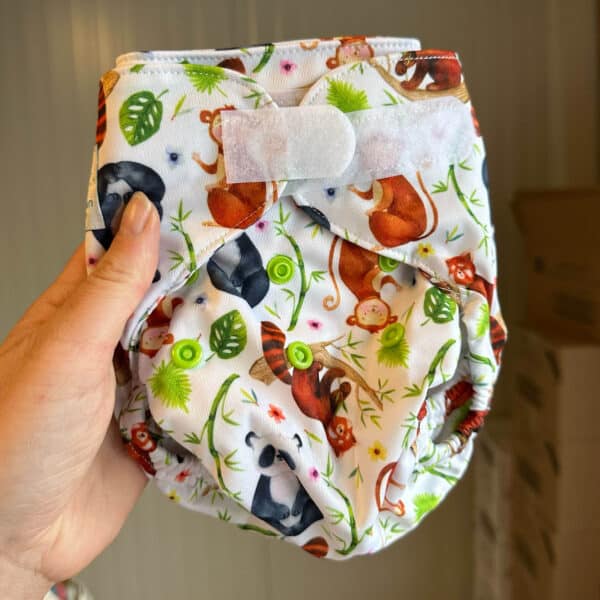 Blümchen newborn overbroekje voor wasbare luiers in diverse dierenprints