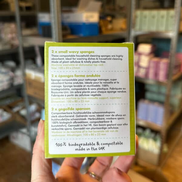 EcoLiving plasticvrije schoonmaaksponzen voor keuken en huishouden