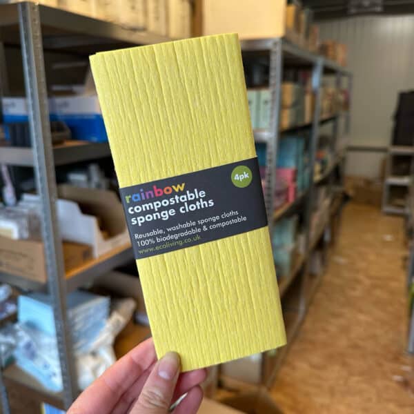 EcoLiving plasticvrije plantaardige sponsdoekjes 4 stuks