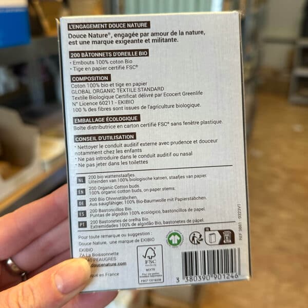 Douce Nature wattenstaafjes voor verzorging en hygiëne
