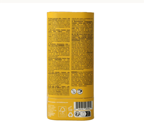 Sunly Attitude zonnebrand tropical achterzijde ingredienten