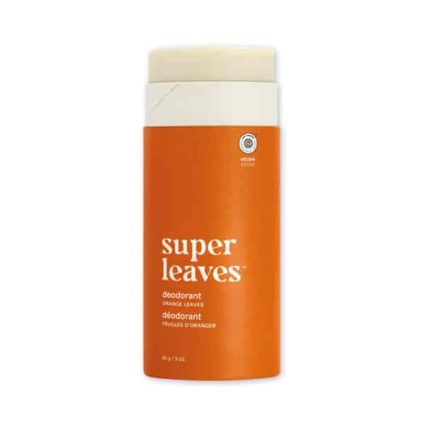 Attitude Super Leaves Deodorant – Orange, natuurlijke deodorantstick met frisse citrusgeur in kartonnen verpakking, vegan en huidvriendelijk.