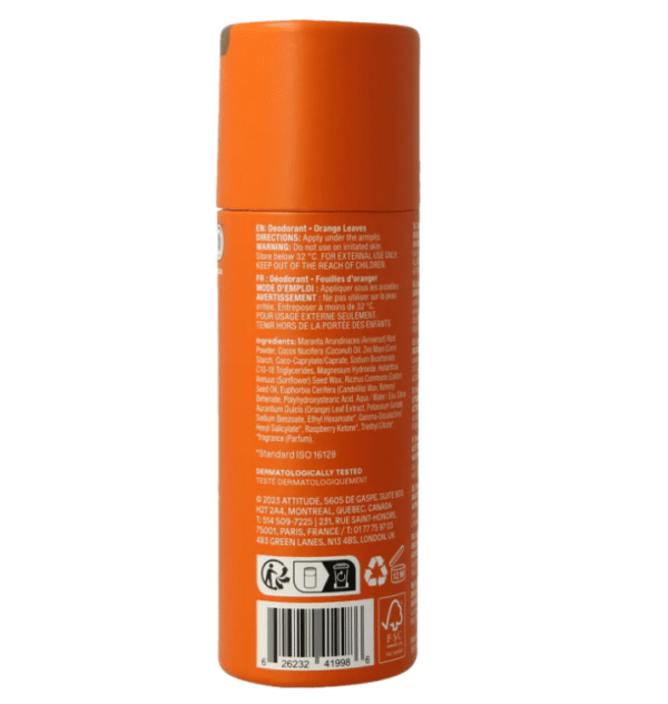 Attitude Super Leaves - Deodorant Stick Orange - Afbeelding 3