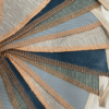 Blauw naturel kleuren van stoffen vlaggenlijn.