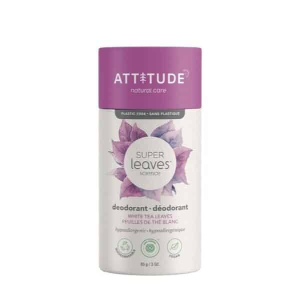 Papieren koker met deodorant Attitude White tea