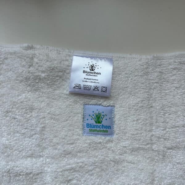 Bamboe badstof prefolds Blumchen 30 x 40 cm set van 5 duurzaam en absorberend