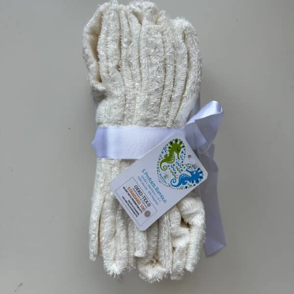 Prefolds bamboe badstof Blumchen maat L 36 x 53 cm set van 5