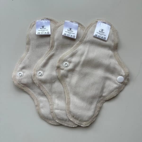 Herbruikbare inlegkruisjes Blumchen biologisch katoen twill 3 stuks