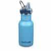 Blauwe drinkfles voor kinderen met drinktuit van Klean Kanteen.