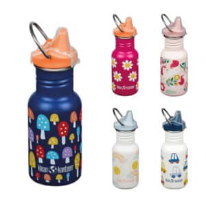 Klean Kanteen Kid RVS drinkfles met tuit 355 ml Hawaiian Ocean – duurzame kinder drinkfles