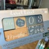 Blue Label Label houten mijlpaal blokken voor baby foto’s en momenten