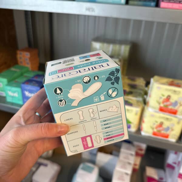 Natracare maandverband ultra pads super van biologisch katoen, plasticvrij en ademend bij Pure Start