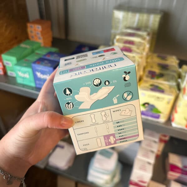 Natracare maandverband ultra pads long van biologisch katoen, plasticvrij en ademend bij Pure Start