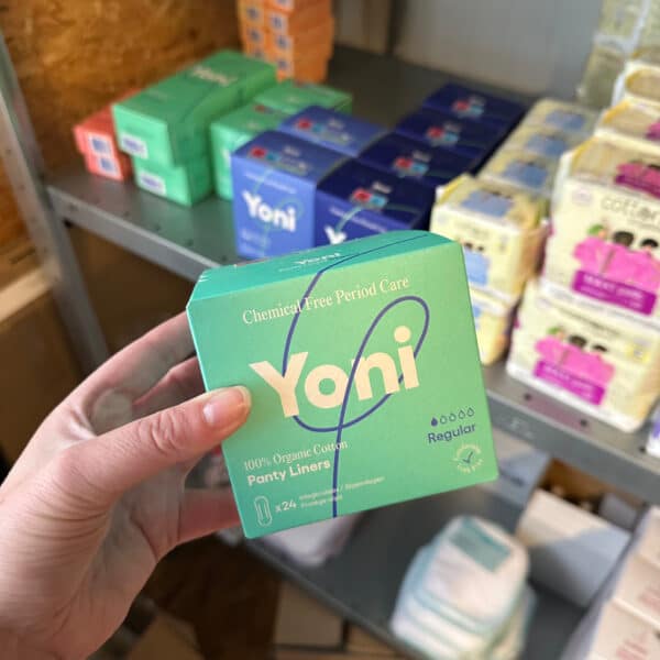 Yoni inlegkruisjes van 100% biologisch katoen, ademend en plasticvrij bij Pure Start