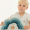 Houten Regenboog Puzzel Blauw