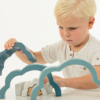 Houten Regenboog Puzzel Blauw