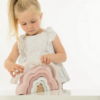 Houten Regenboog Puzzel Roze