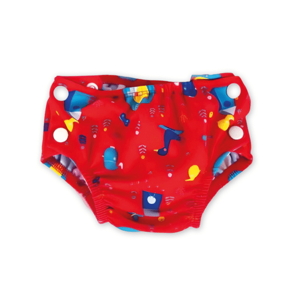 Popolini wasbare zwemluier rood – duurzame en herbruikbare zwemluier in een opvallende rode kleur, ideaal voor comfortabel en milieuvriendelijk zwemplezier.