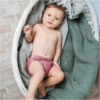 Wasbare zwemluier Turtle Mauve van Popolini – duurzame en herbruikbare zwemluier met schattige schildpadprint in zachte mauve tint, perfect voor comfortabele waterpret.