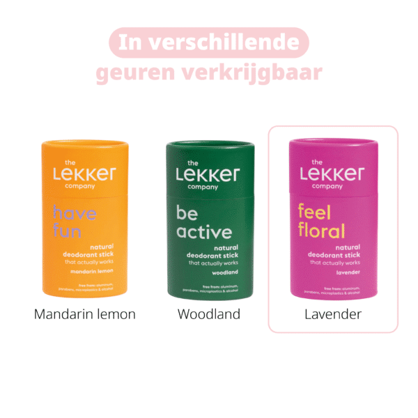 Feel floral roze deo stick the lekker company, lavender