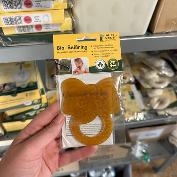 Grünspecht bijtring olifant – duurzame bijtring van 100% natuurrubber, veilig en verzachtend bij doorkomende tandjes.