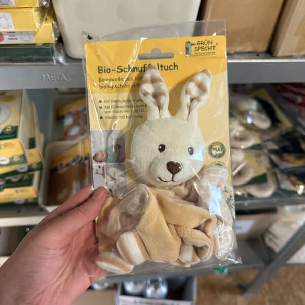 Grünspecht biologisch katoenen knuffeltje – zacht en veilig knuffeltje van 100% biologisch katoen voor baby’s en kinderen