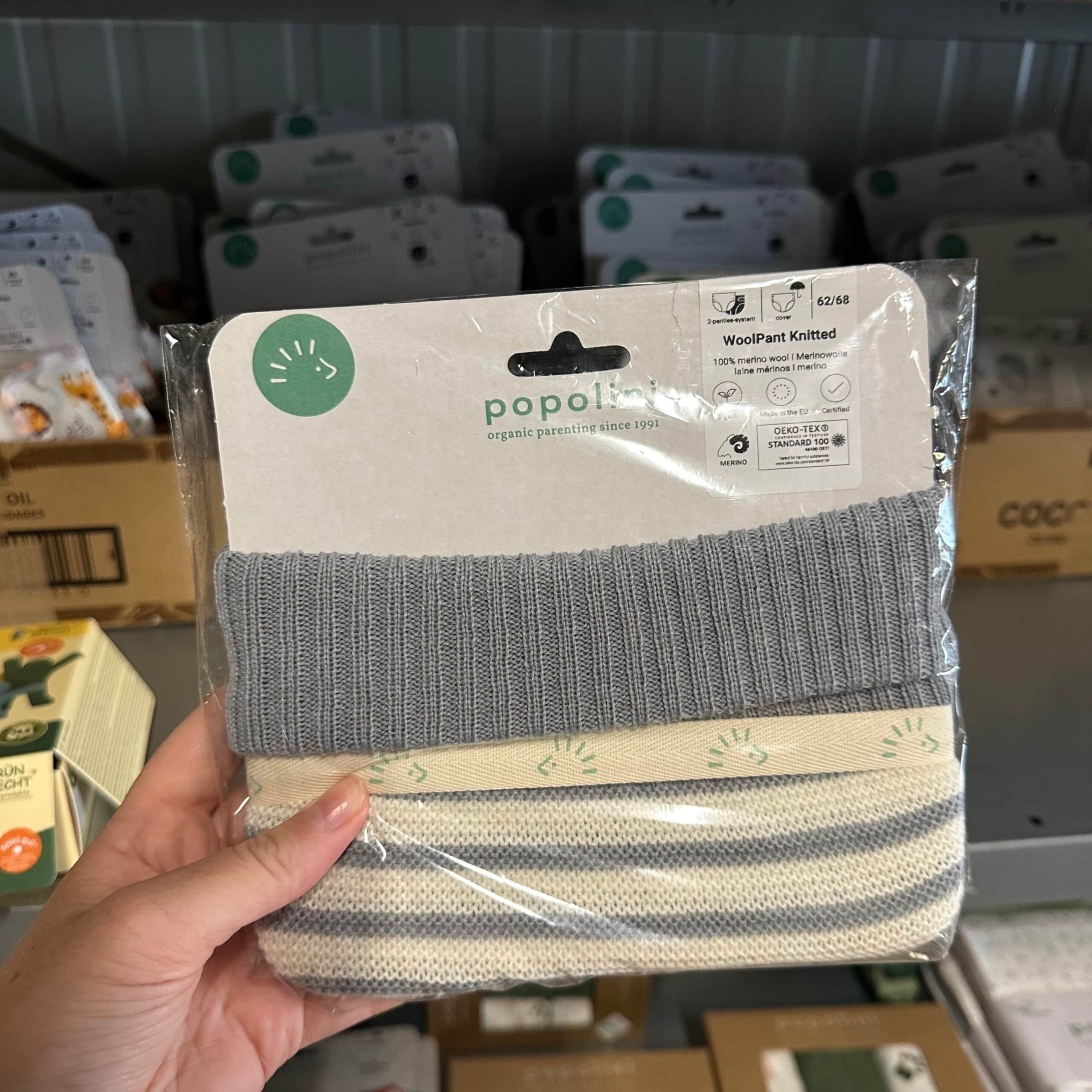 Popolini wolbroek overbroekje van merinowol – ademend en natuurlijk overbroekje dat lekvrij comfort biedt over wasbare luiers