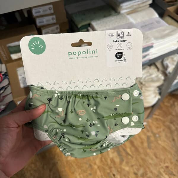 Popolini wasbare zwemluier krokodil – herbruikbare en comfortabele zwemluier met krokodillenprint, perfect voor in het zwembad of op het strand