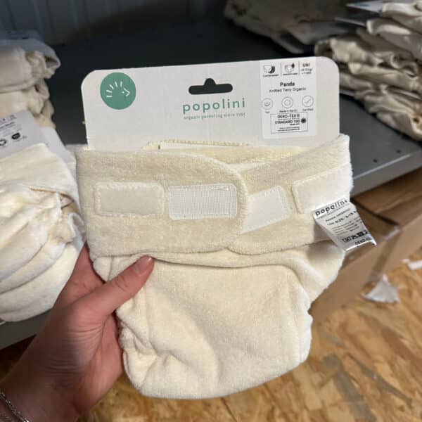 Popolini wasbare luier Panda organic – praktische en absorberende luier van biologisch katoen met eenvoudig klittenbandsysteem