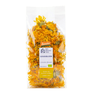 Goudsbloem/calendula biologische kruiden in verpakking 20 gram.