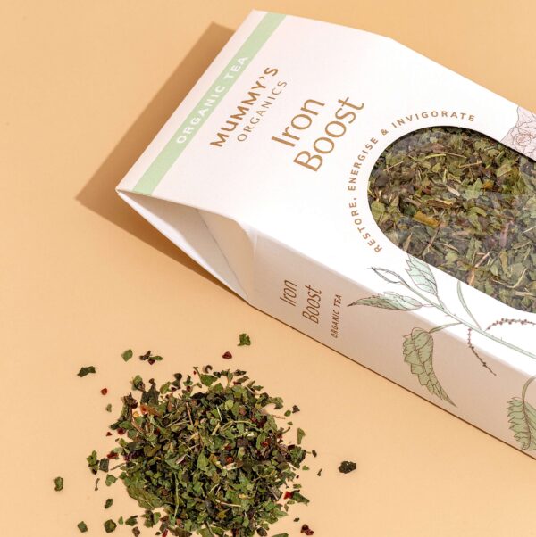 Iron Boost thee voor zwangerschap, biologische kruidenmengsel van Mummy's Organics