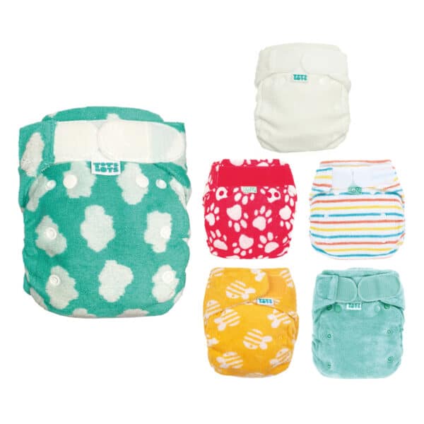 Drukknoopsluiting van TotsBots Bamboozle Stretch wasbare luier