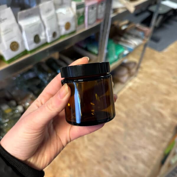 Natural Heroes glazen potje met deksel 120 ml herbruikbaar bewaarpotje voor cosmetica kruiden en DIY verzorging