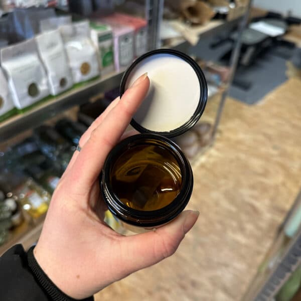 Natural Heroes glazen potje met deksel 120 ml herbruikbaar bewaarpotje voor cosmetica kruiden en DIY verzorging