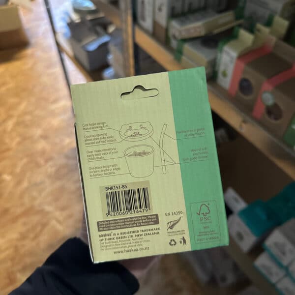 Haakaa siliconen drinkbeker met deksel en rietje blauw herbruikbare baby en peuter beker BPA vrij