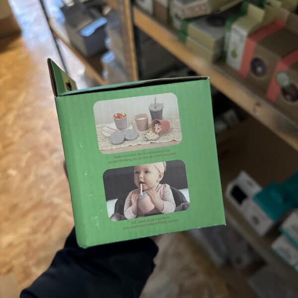 Haakaa siliconen drinkbeker met deksel en rietje blauw herbruikbare baby en peuter beker BPA vrij