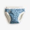 Wasbare oefenluier blauw witte stip.
