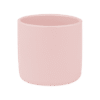 Roze mini beker van Minikoioi, gemaakt van siliconen.