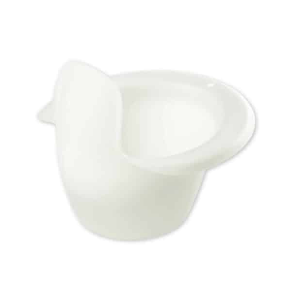 Wit ongeverfd Easypisi BZC plaspotje voor baby’s – duurzaam en ergonomisch design