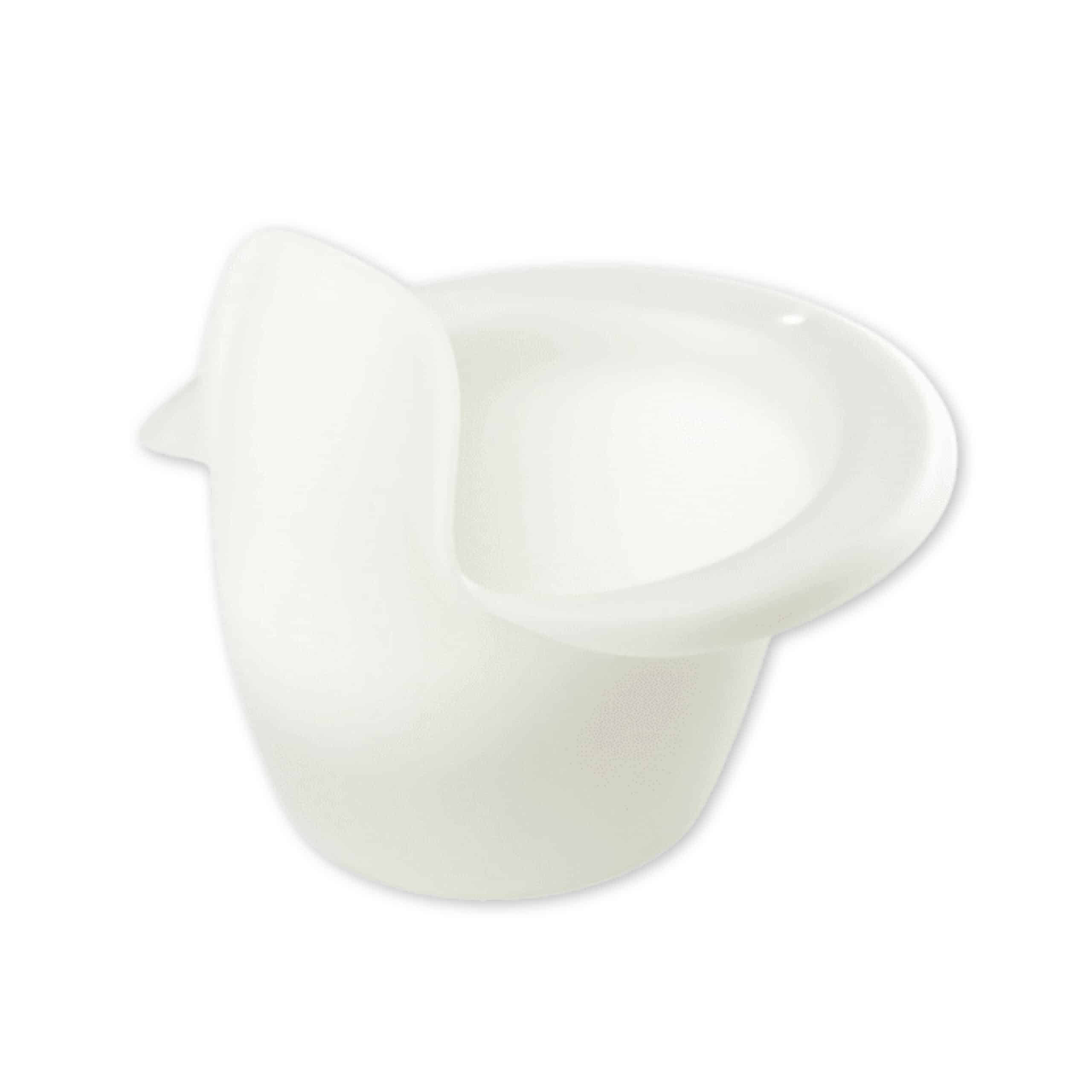 Wit ongeverfd Easypisi BZC plaspotje voor baby’s – duurzaam en ergonomisch design