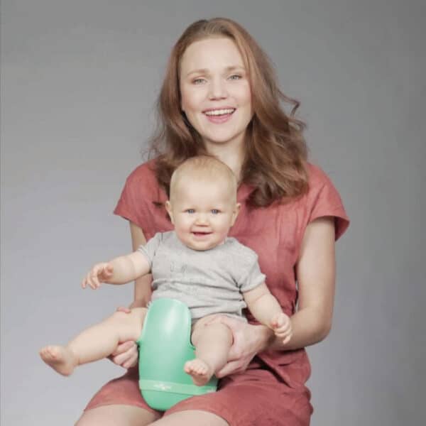 Wit ongeverfd Easypisi BZC plaspotje voor baby’s – duurzaam en ergonomisch design