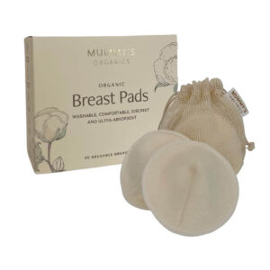 Mummy's Organics Wasbare zoogcompressen van bamboe en katoen. Set van 6 stuks met wasnetje.
