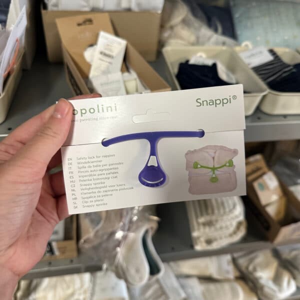 Popolini Snappi luierklem – handige en veilige luierklem om wasbare luiers eenvoudig en stevig vast te zetten.