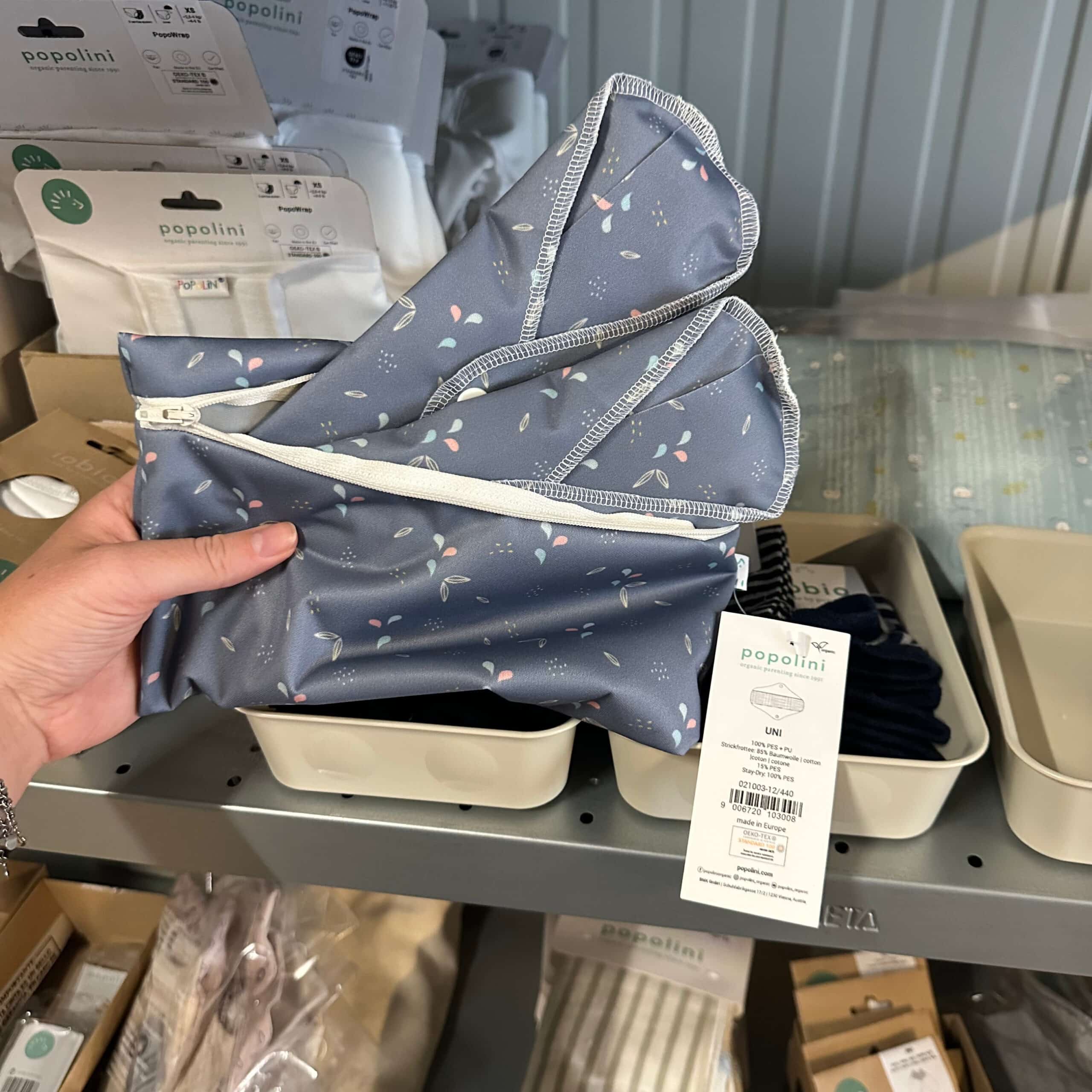 Popolini wasbaar maandverband in wetbag set van 2 – duurzaam en herbruikbaar alternatief voor wegwerp maandverband