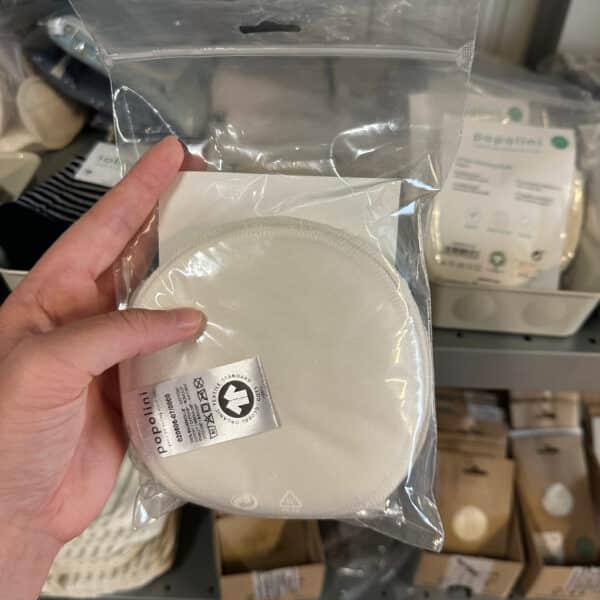 Popolini wasbare biologisch katoenen zoogkompressen 6 stuks – zachte en herbruikbare borstcompressen van ademend biologisch katoen