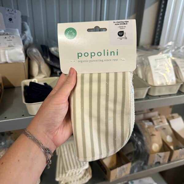 Popolini wasbare bio babydoekjes dubbelzijdig – duurzame en zachte doekjes van biologisch katoen voor de gevoelige babyhuid