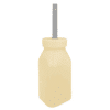 Minikoioi siliconen drinkfles met rietje beige kleur.