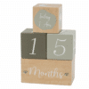 Mijlpaal blokken hout Olive van Label Label – houten milestone blokken voor babyfoto’s en herinneringen.